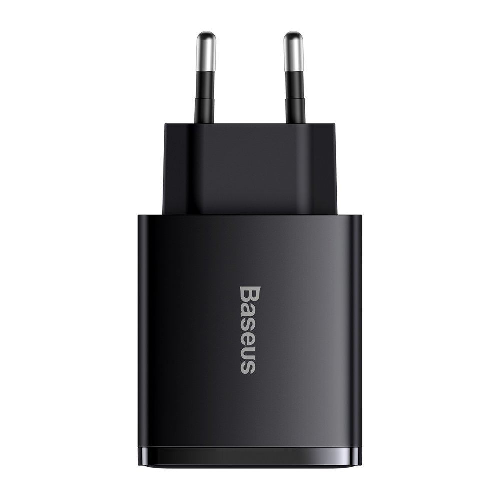 Зарядно BASEUS  Compact 220V, 20W, USB-A, USB-C, CCXJ-B01, Черен