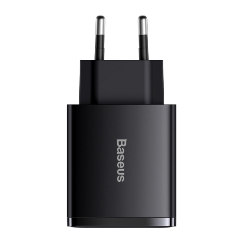 Зарядно BASEUS  Compact 220V, 20W, USB-A, USB-C, CCXJ-B01, Черен
