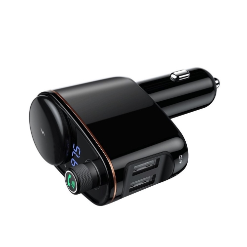Трансмитер BASEUS MP3 Wireless 12W, QC, 2.4A, 2xUSB-A, 12V Socket, T typed Locomotive S- CCHC000001