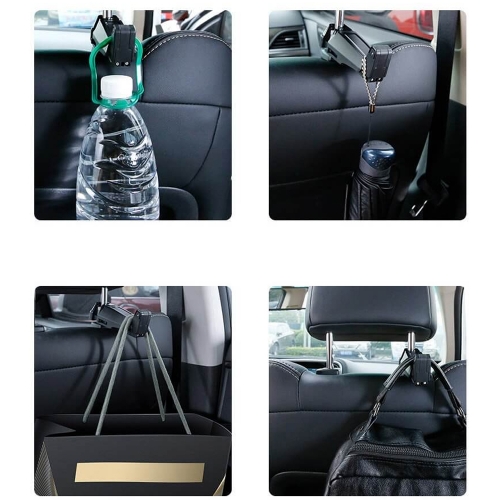 Поставка със закачалка BASEUS Backseat Vehicle Hook, SUHZ-A01, Черен
