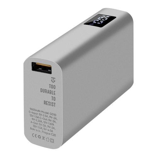  Външна батерия Tactical EDC Brick 9600mAh, Power Bank, Сребрист