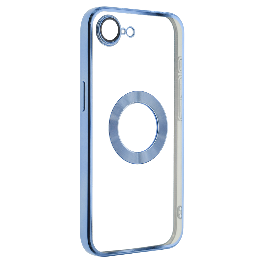 Силиконов калъф Glam за iPhone 16e/17e, Син