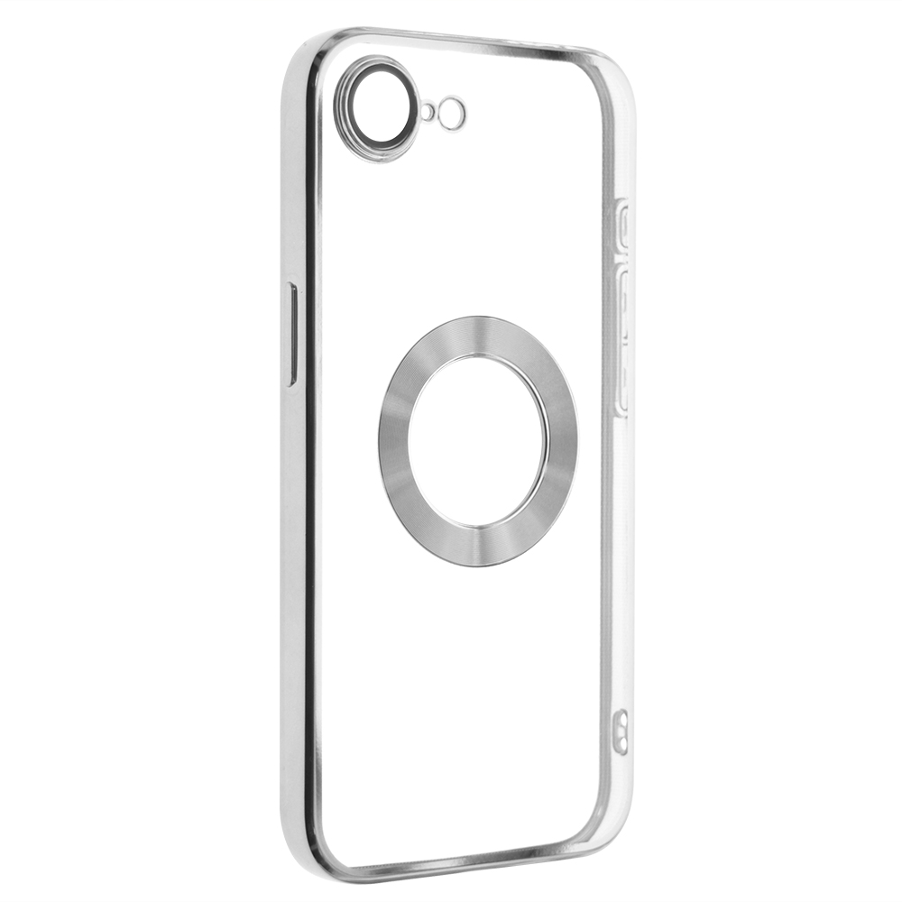 Силиконов калъф Glam за iPhone 16e/17e, Сребрист