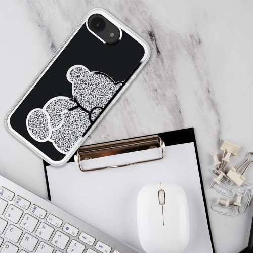 Удароустойчив калъф Teddy Bear за iPhone 16e/17e, Сребрист
