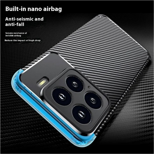 Силиконов калъф Carbon Fiber Texture за Xiaomi 15 5G, Черен