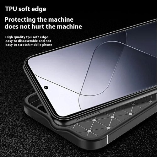 Силиконов калъф Carbon Fiber Texture за Xiaomi 15 5G, Черен