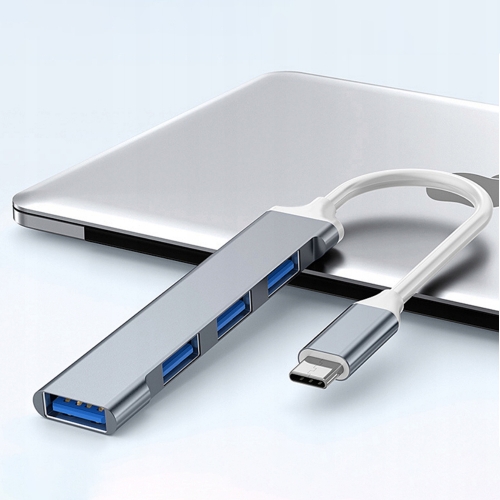 Адаптор Type C  HUB to 4xUSB 2.0/3.0, Сребрист