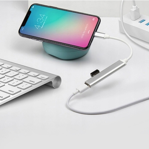 Адаптор Type C  HUB to 4xUSB 2.0/3.0, Сребрист