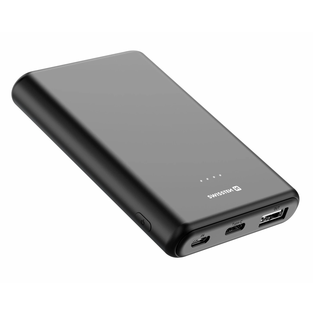 Външна батерия SWISSTEN Power Line 5000 mAh, 10W, Черен