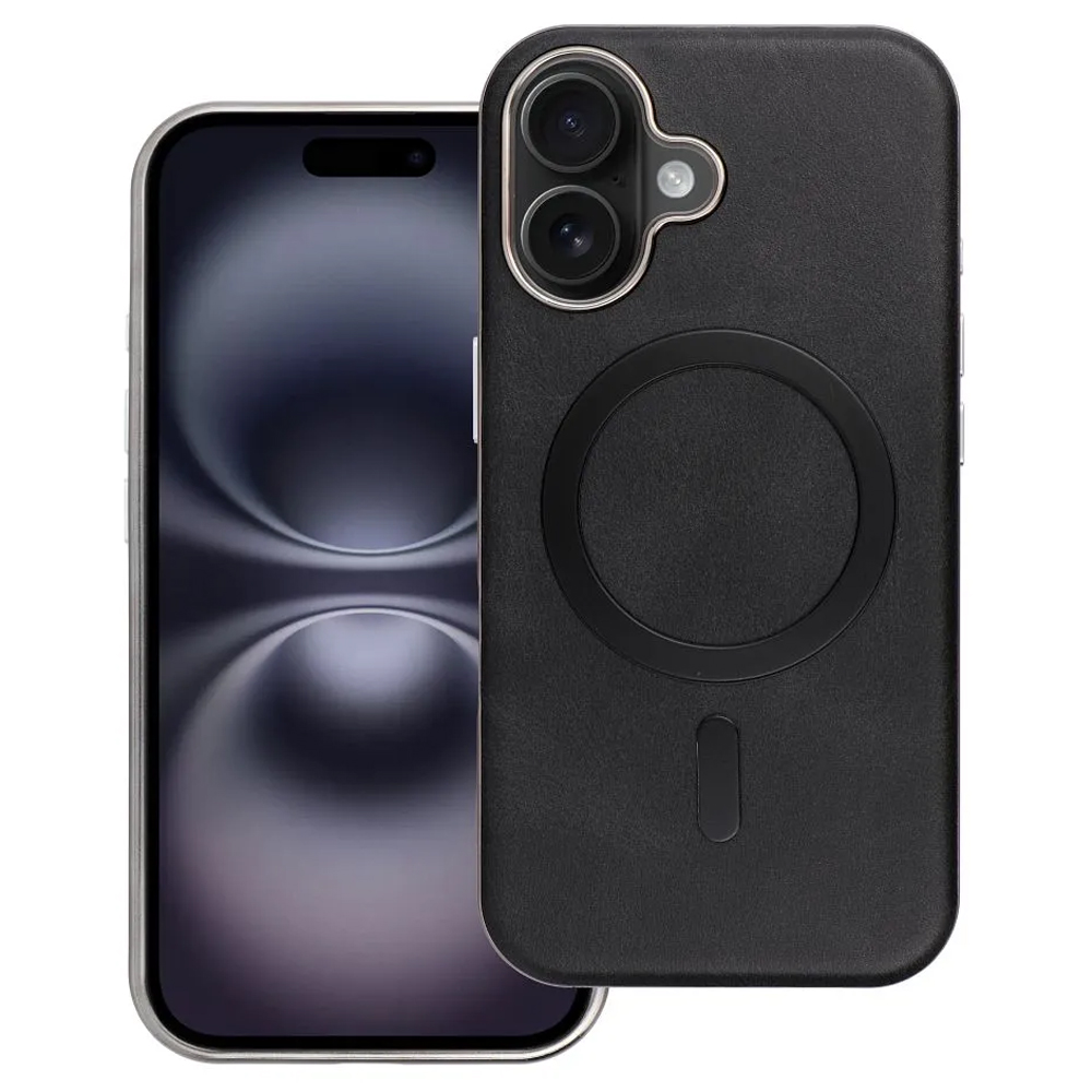 Удароустойчив калъф Gentleman Mag Cover за iPhone 16, Черен