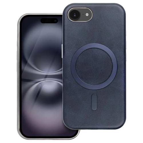Удароустойчив калъф Gentleman Mag Cover за iPhone 16e/17e, Тъмно син