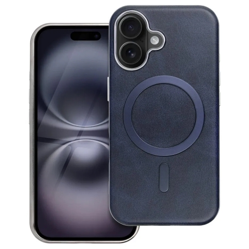 Удароустойчив калъф Gentleman Mag Cover за iPhone 16, Тъмно син