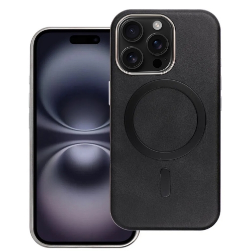 Удароустойчив калъф Gentleman Mag Cover за iPhone 16 Pro, Черен