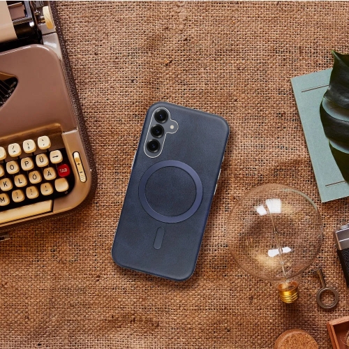 Удароустойчив калъф Gentleman Mag Cover за Samsung Galaxy S25, Тъмно син