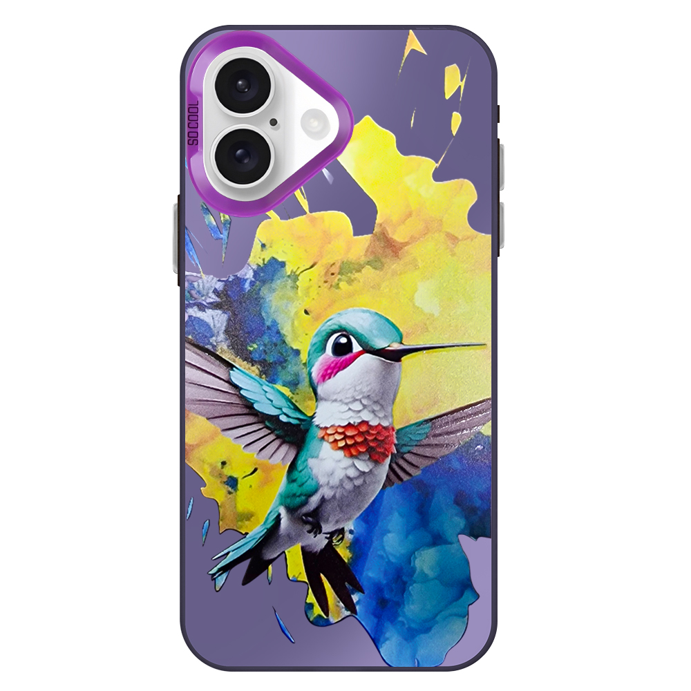 Удароустойчив калъф SOCOOL за iPhone 16, Птичка