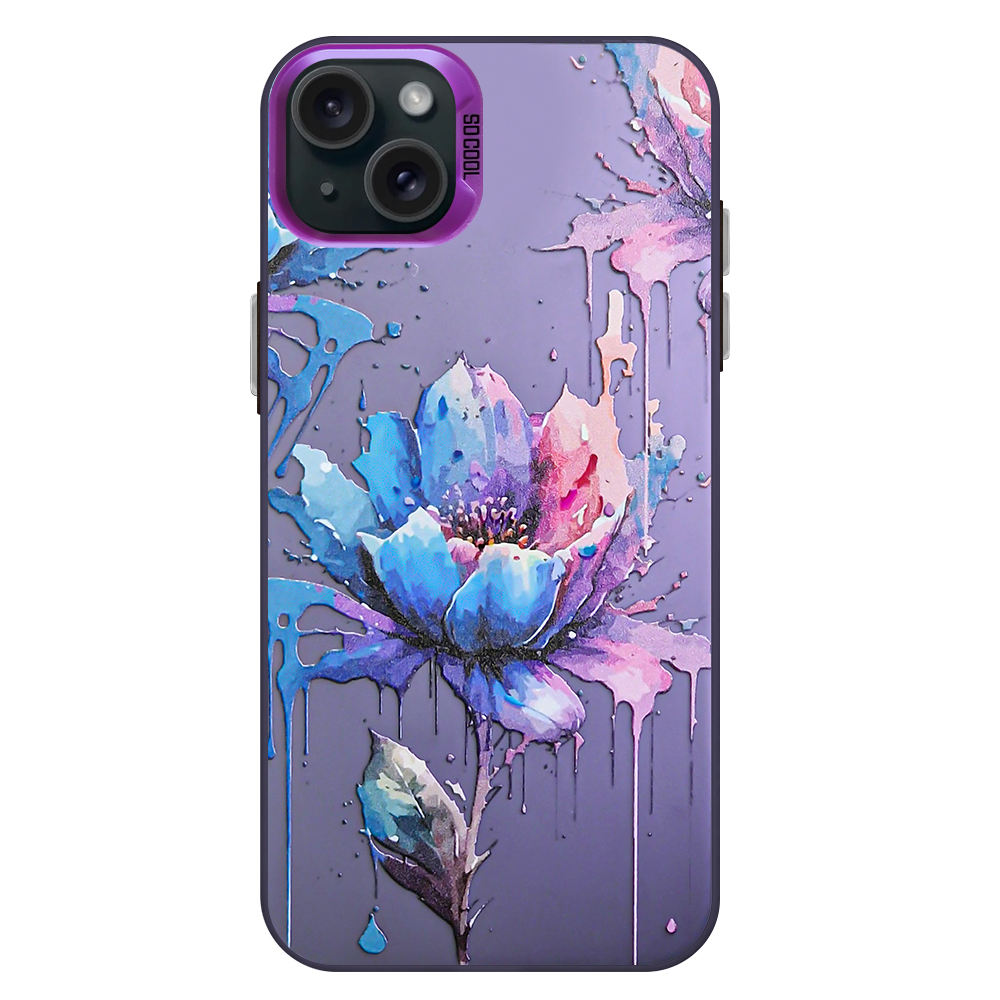 Удароустойчив калъф SOCOOL за iPhone 15, Цвете