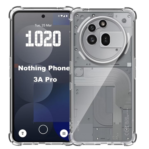 Силиконов калъф Techsuit Shockproof за Nothing Phone 3a Pro, Прозрачен