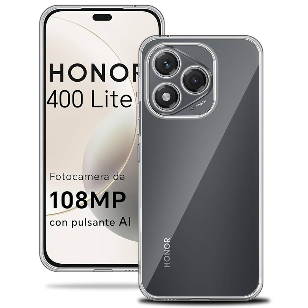 Силиконов калъф Techsuit за Huawei Honor 400 Lite, Прозрачен