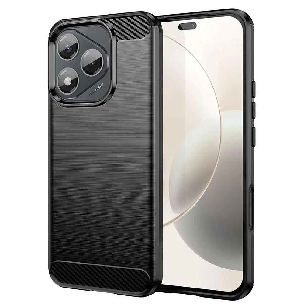 Силиконов Калъф Techsuit Carbon Fibre Brushed за Honor 400 Lite, Черен