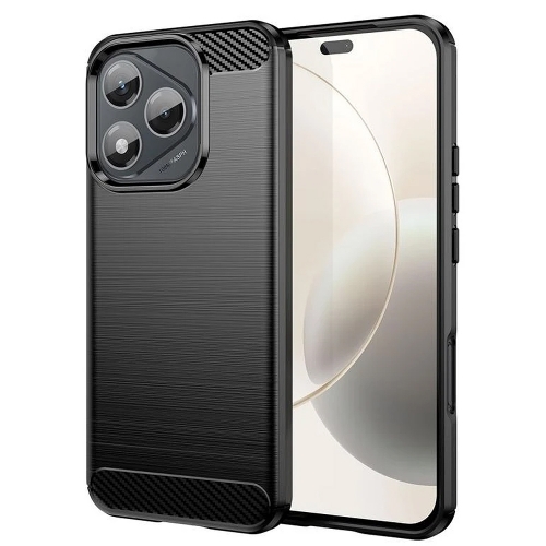 Силиконов Калъф Techsuit Carbon Fibre Brushed за Honor 400 Lite, Черен
