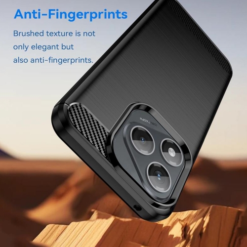 Силиконов Калъф Techsuit Carbon Fibre Brushed за Honor 400 Lite, Черен