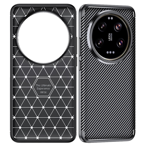 Силиконов калъф Carbon Fiber Texture за Xiaomi 15 Ultra, Черен
