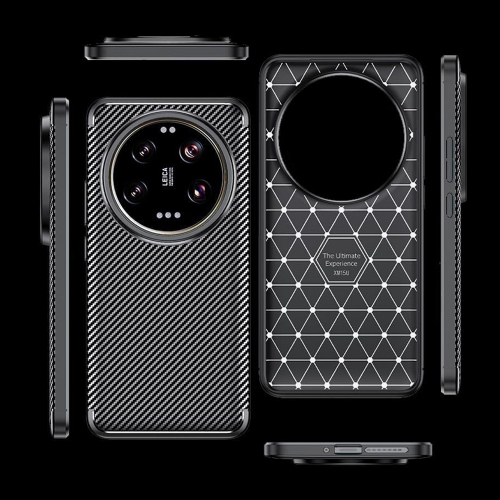 Силиконов калъф Carbon Fiber Texture за Xiaomi 15 Ultra, Черен