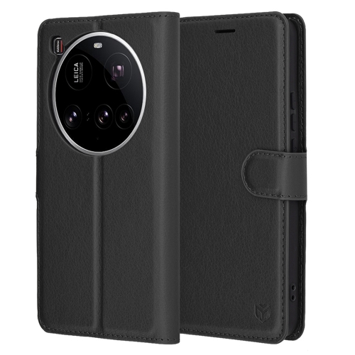 Калъф тефтер Techsuit Leather Folio за Xiaomi 15 Ultra, Черен