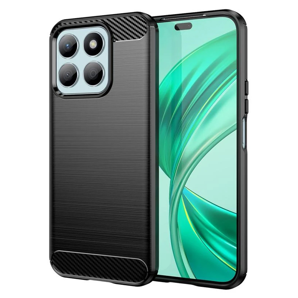 Силиконов Калъф Techsuit Carbon Fibre Brushed за Honor X8c, Черен