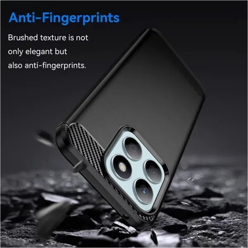 Силиконов Калъф Techsuit Carbon Fibre Brushed за Honor X8c, Черен