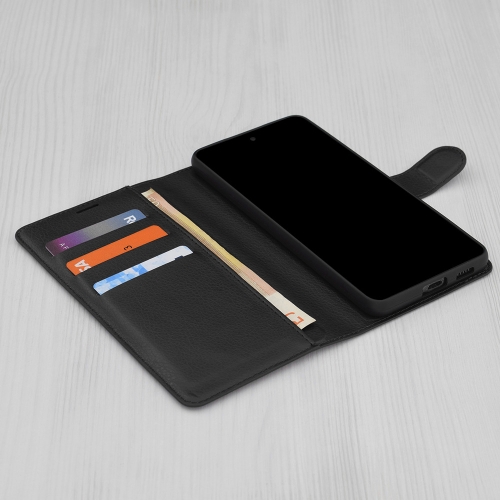 Калъф тефтер Techsuit Leather Folio за Honor X8c, Черен