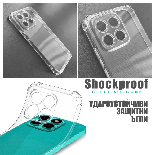 Силиконов калъф Techsuit Shockproof за Honor X8c, Прозрачен