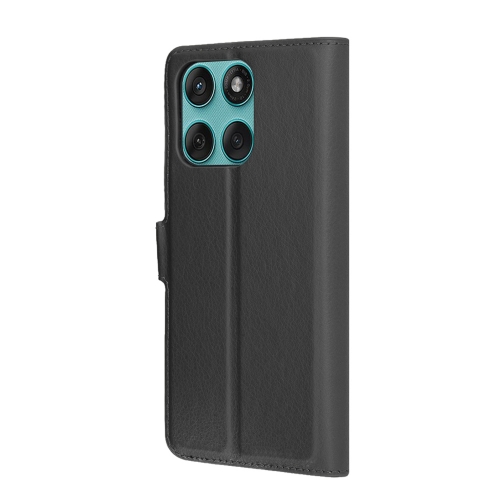 Калъф тефтер Techsuit Leather Folio за Motorola Edge 60 / Edge 60 Fusion, Черен