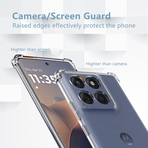 Силиконов калъф Techsuit Shockproof за Motorola Edge 60 / Edge 60 Fusion, Прозрачен
