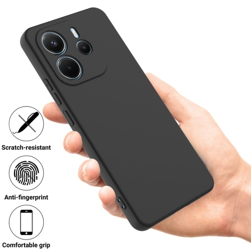 Силиконов калъф Lite Strap за Xiaomi Redmi Note 14 4G, Черен