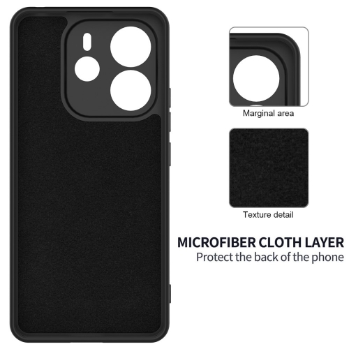 Силиконов калъф Lite Strap за Xiaomi Redmi Note 14 4G, Черен