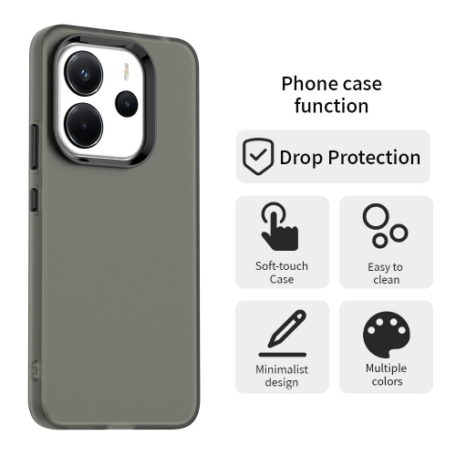 Удароустойчив калъф Shockproof Matt за Xiaomi Redmi Note 14 4G, Черен