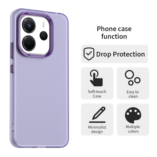 Удароустойчив калъф Shockproof Matt за Xiaomi Redmi Note 14 4G, Лилав