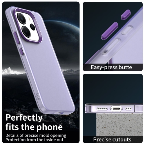 Удароустойчив калъф Shockproof Matt за Xiaomi Redmi Note 14 4G, Лилав