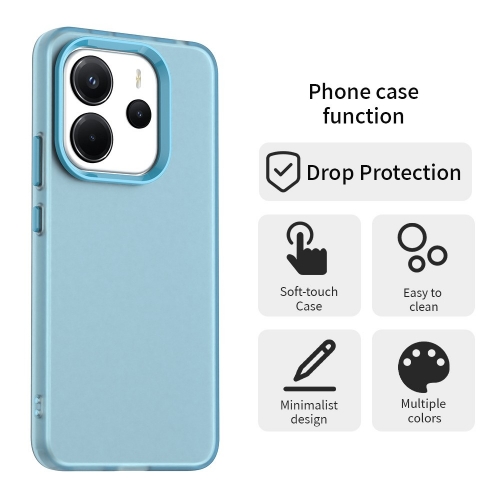Удароустойчив калъф Shockproof Matt за Xiaomi Redmi Note 14 4G, Син