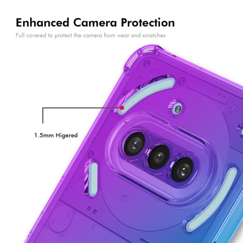 Силиконов калъф Anti Shock Enkay за Nothing Phone (3a), Лилав-син