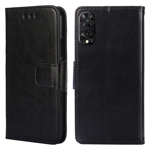 Калъф Тефтер Crazy Horse Leather за TCL 505, Черен