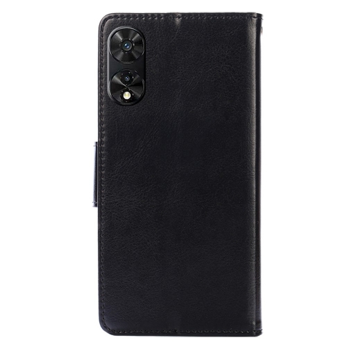 Калъф Тефтер Crazy Horse Leather за TCL 505, Черен