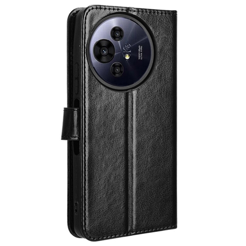 Калъф Тефтер Crazy Horse за TCL 50 Pro Nxtpaper 5G, Черен