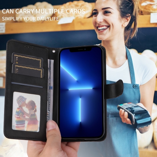 Калъф тефтер Wallet Stand Leather за Honor 400 Lite, Черен