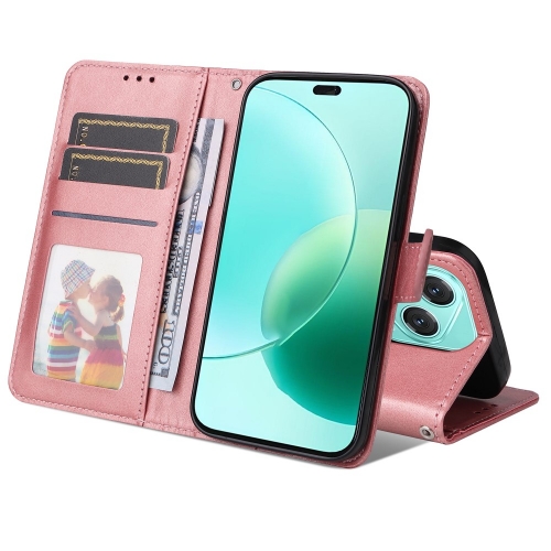 Калъф тефтер Wallet Stand Leather за Honor 400 Lite, Розов