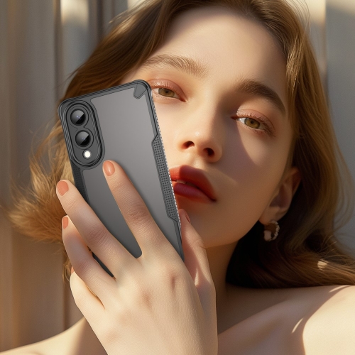 Удароустойчив калъф Frosted за Samsung Galaxy S25 Edge, Черен
