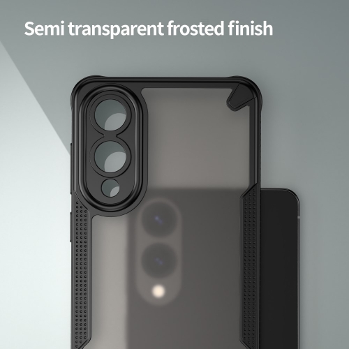 Удароустойчив калъф Frosted за Samsung Galaxy S25 Edge, Черен