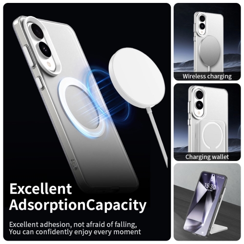 Удароустойчив калъф MagSF Matte Anti Drop за Samsung Galaxy S25 Edge, Бял