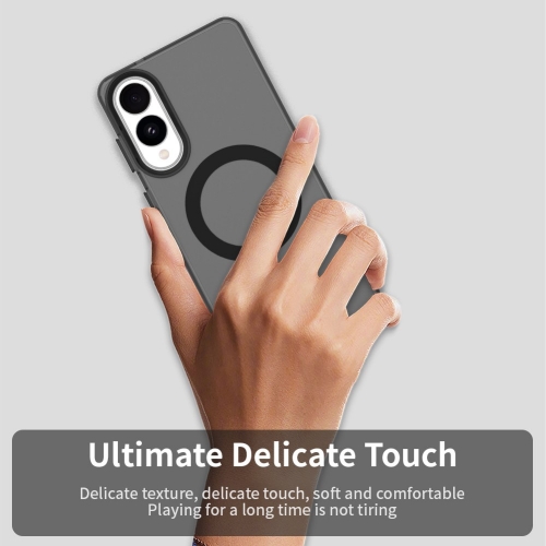 Удароустойчив калъф MagSF Matte Anti Drop за Samsung Galaxy S25 Edge, Черен